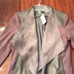 Kut from the Kloth Faux Leather & Fabric Jacket